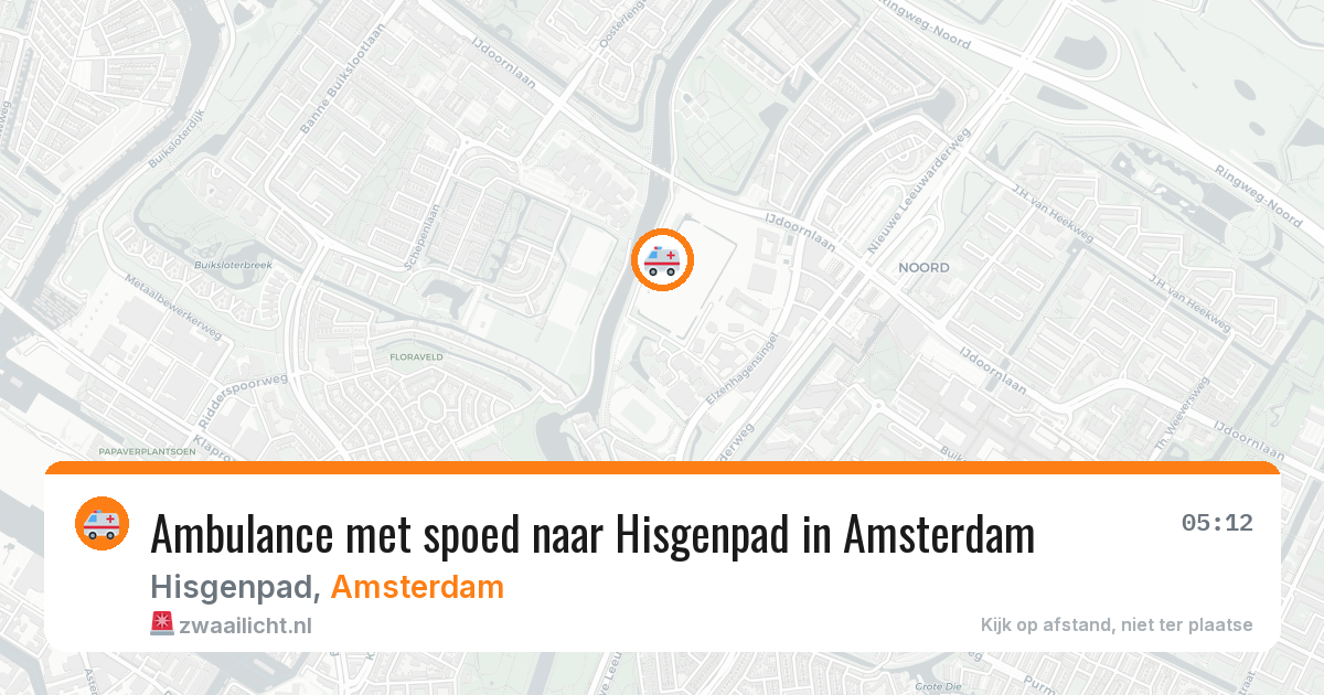 Ambulance met spoed naar Hisgenpad in Amsterdam — 5 mrt 2026