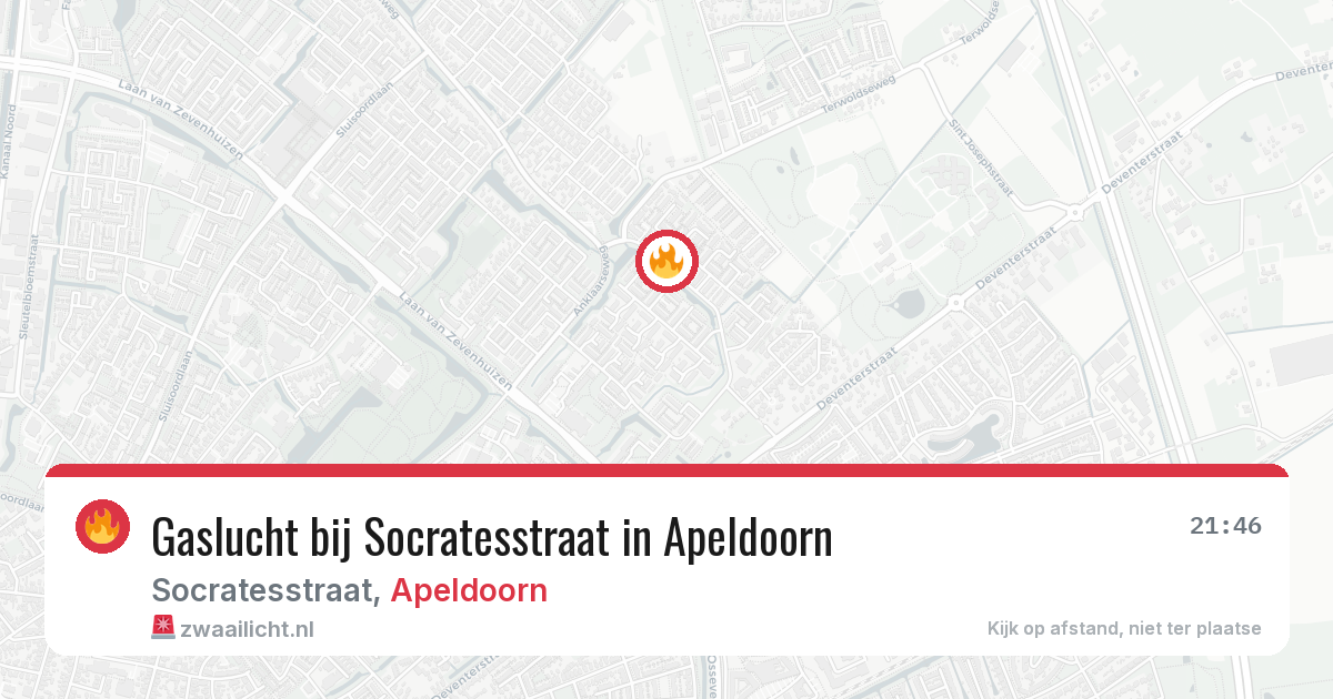 Gaslucht bij Socratesstraat in Apeldoorn — 1 jun 2026