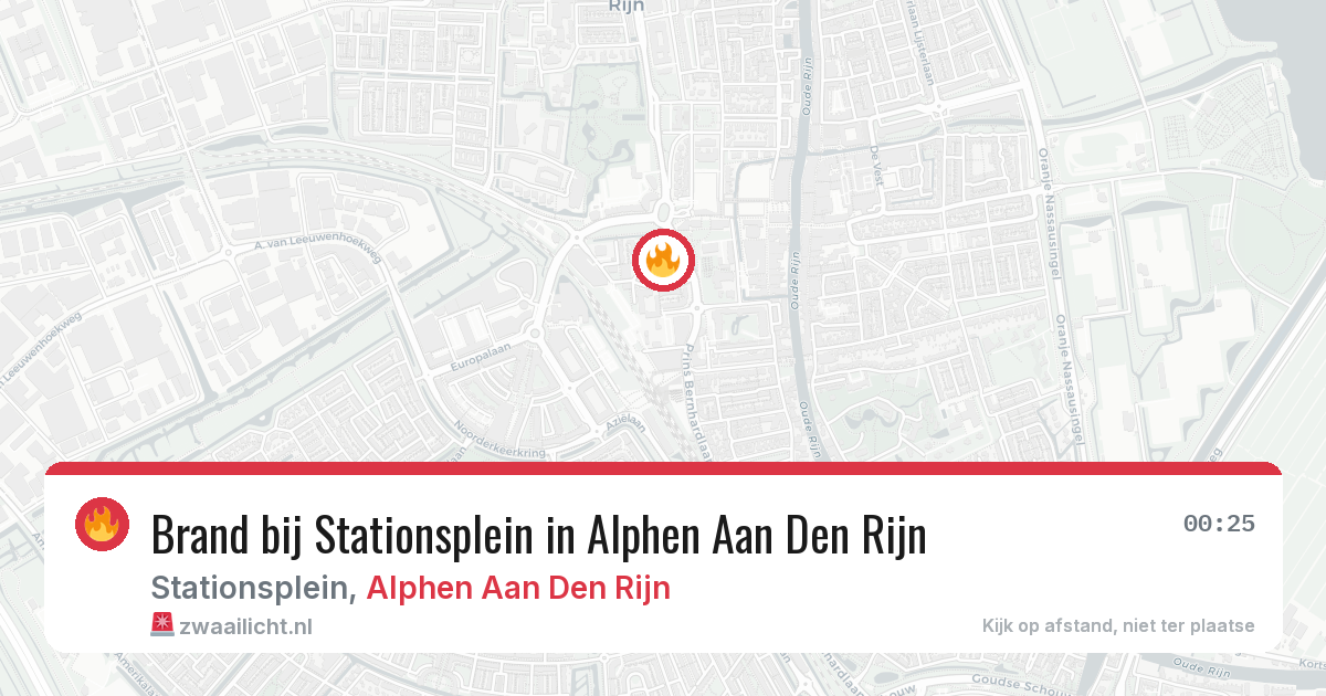 Brand bij Stationsplein in Alphen Aan Den Rijn — 2 apr 2026