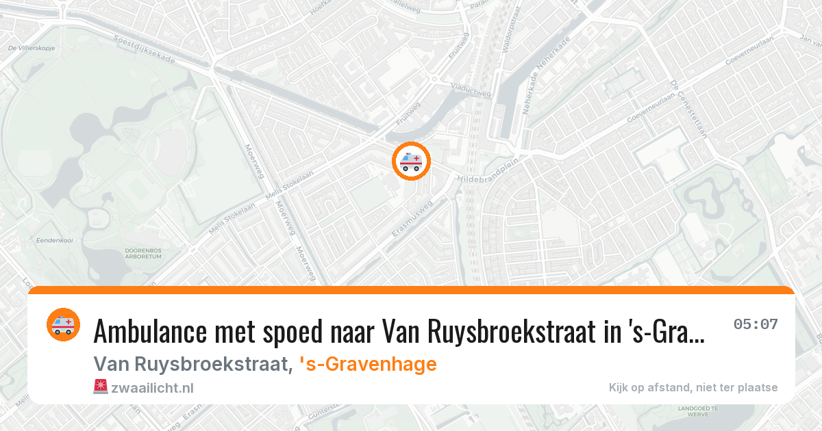 Ambulance met spoed naar Van Ruysbroekstraat in 's-Gravenhage — 8 apr 2026