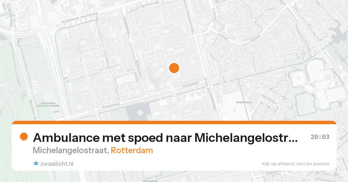 Ambulance met spoed naar Michelangelostraat in Rotterdam — 30 jun 2026