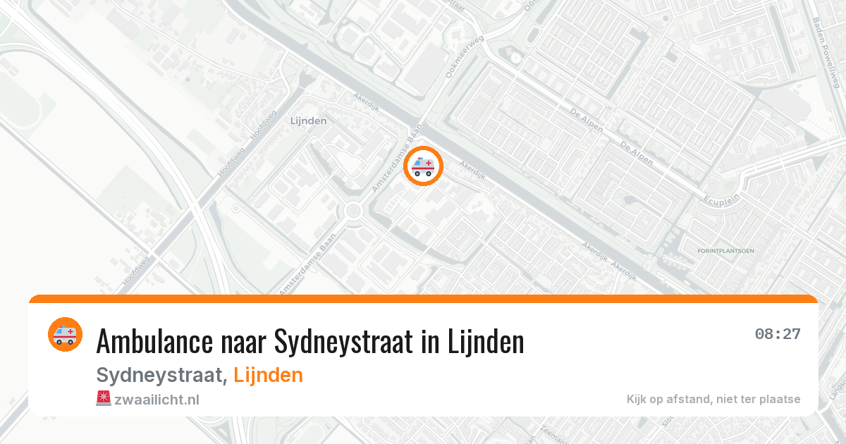 Ambulance naar Sydneystraat in Lijnden — 31 jul 2026