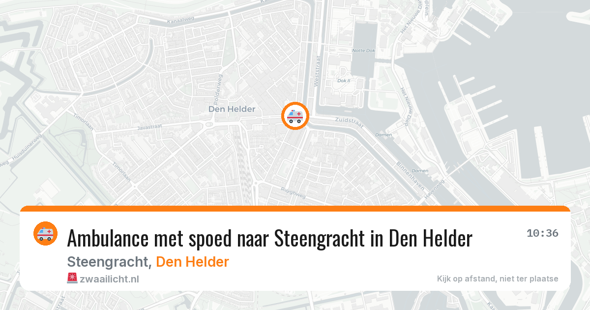 Ambulance met spoed naar Steengracht in Den Helder — 5 jul 2026