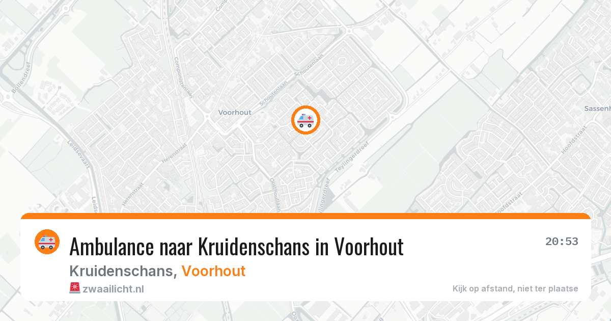 Ambulance naar Kruidenschans in Voorhout — 4 aug 2026
