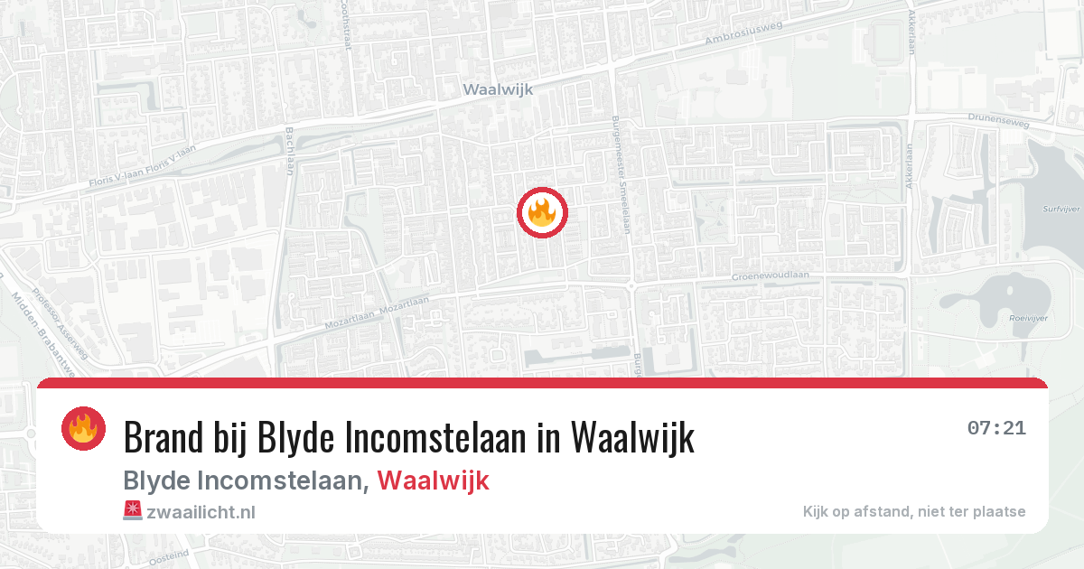 Brand bij Blyde Incomstelaan in Waalwijk — 28 jun 2026