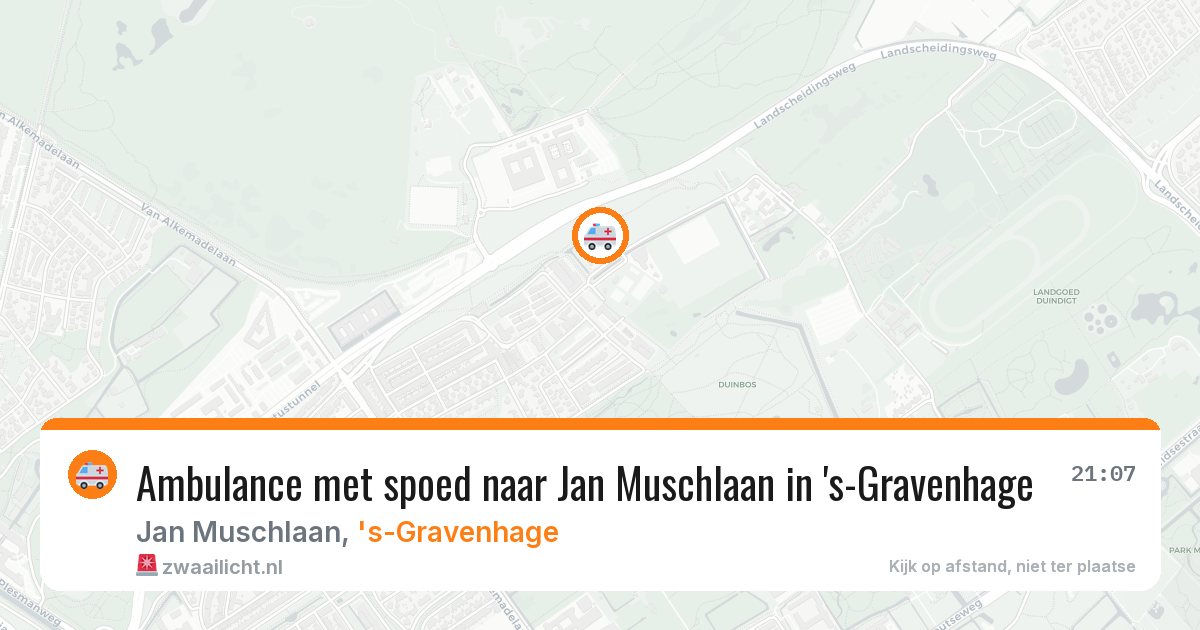 Ambulance met spoed naar Jan Muschlaan in 's-Gravenhage — 4 jul 2026