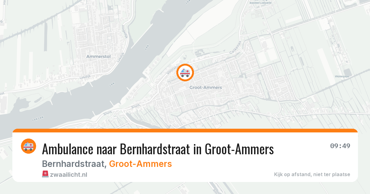 Ambulance naar Bernhardstraat in Groot-Ammers — 19 jul 2026