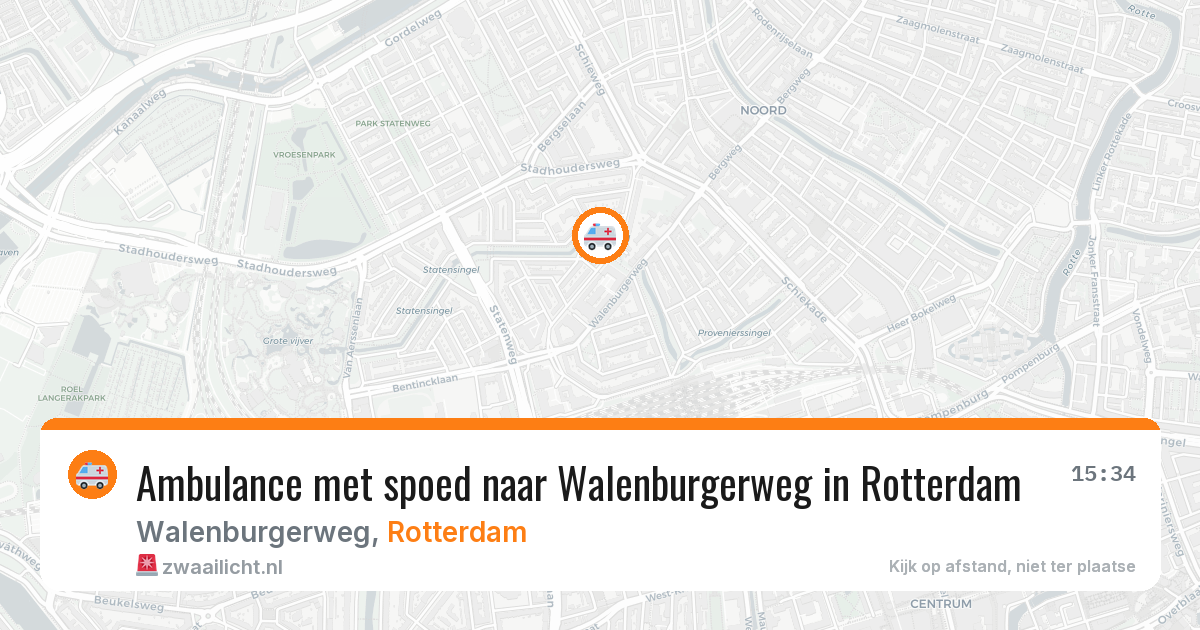 Ambulance met spoed naar Walenburgerweg in Rotterdam — 11 aug 2026