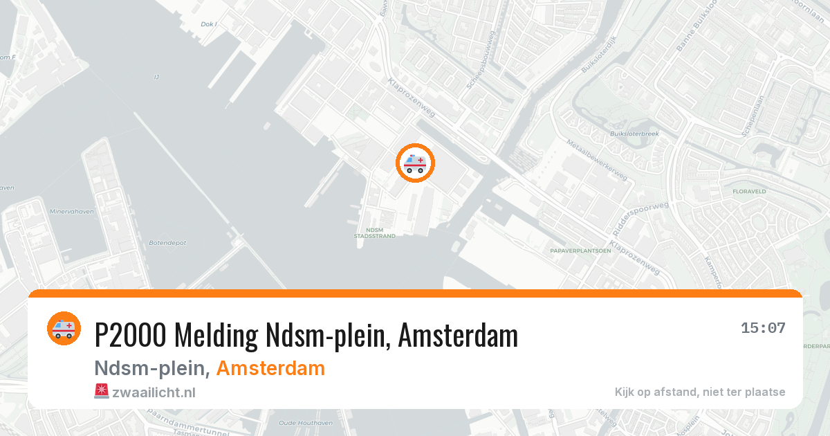 P2000 Melding Ndsm-plein, Amsterdam — 25 jun 2026