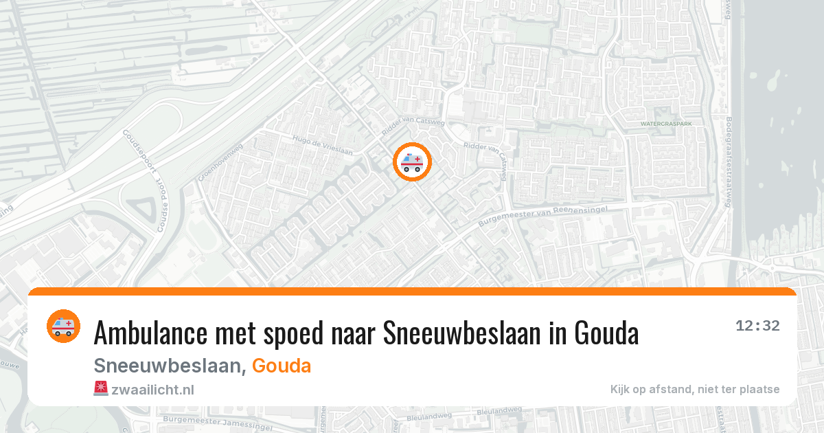Ambulance met spoed naar Sneeuwbeslaan in Gouda — 22 jan 2026