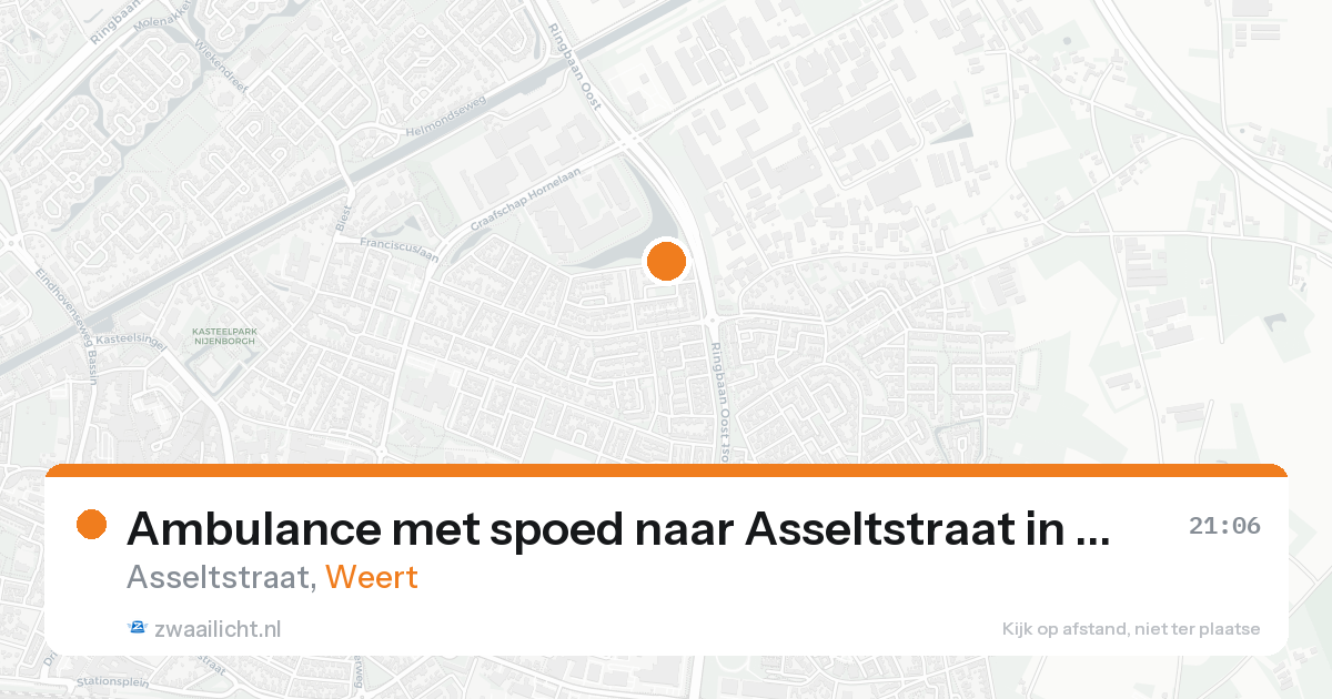 Ambulance met spoed naar Asseltstraat in Weert — 25 aug 2026