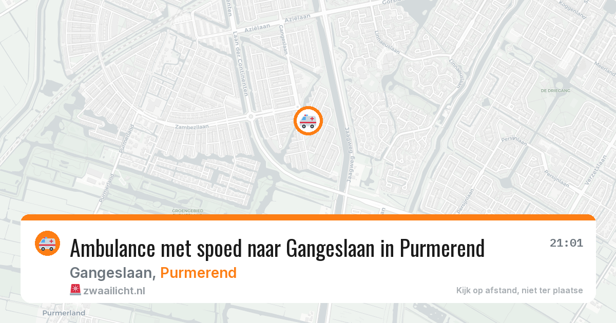 Ambulance met spoed naar Gangeslaan in Purmerend — 5 jul 2026