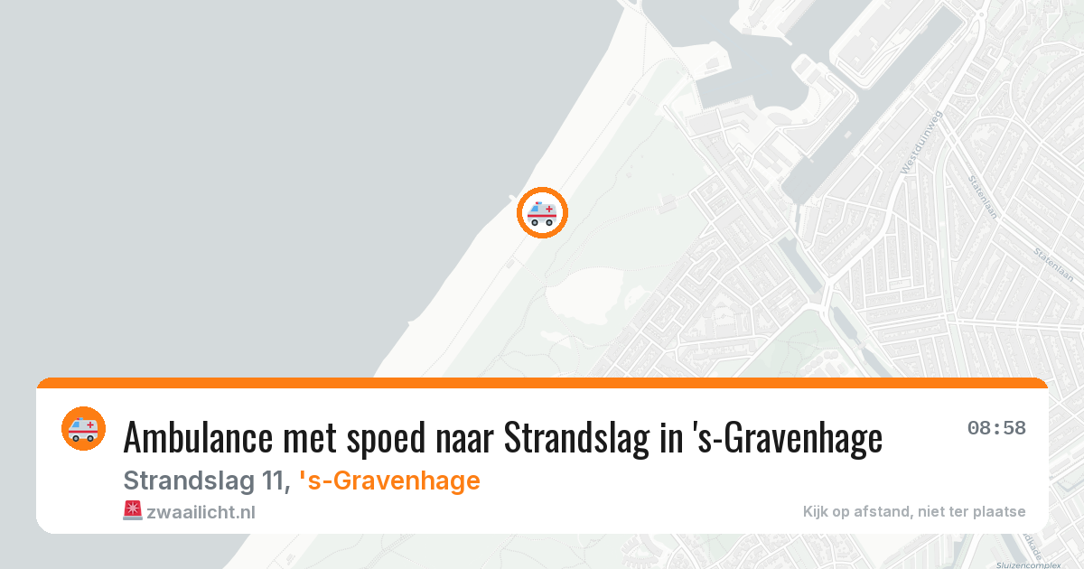 Ambulance met spoed naar Strandslag in 's-Gravenhage — 30 mei 2026