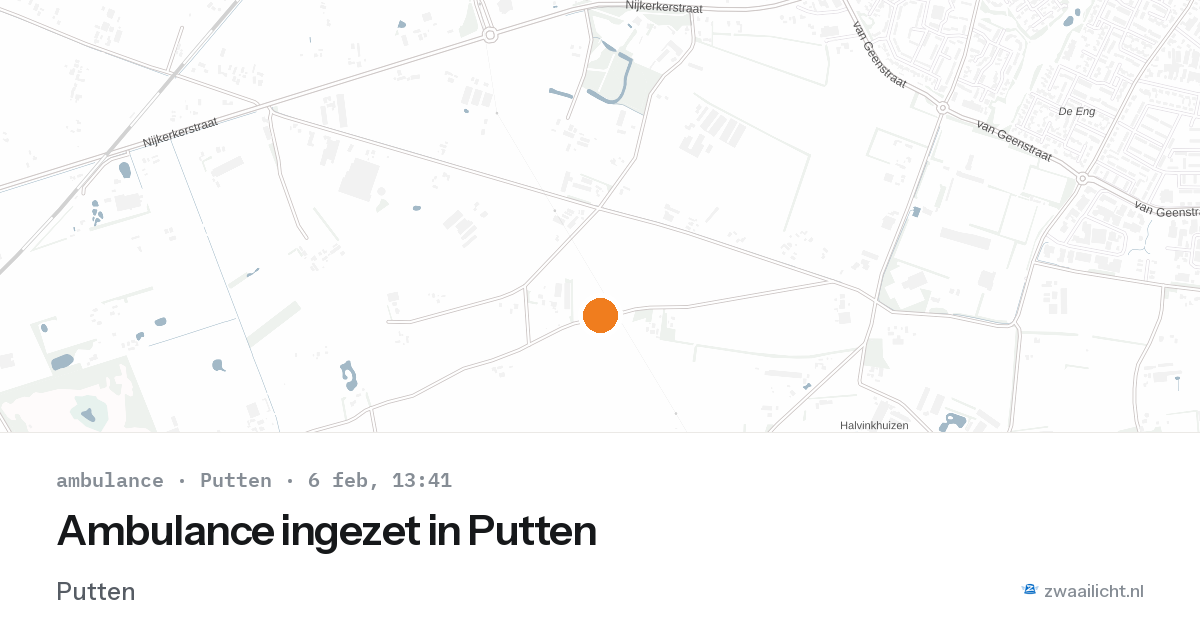 Ambulance ingezet in Putten — 6 feb 2026