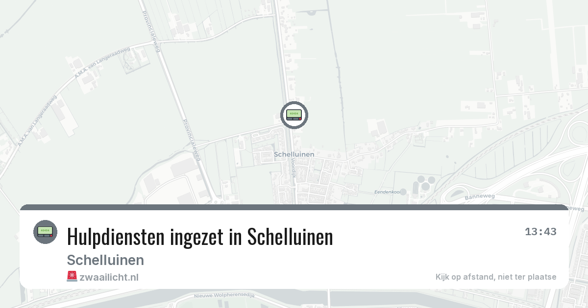 Hulpdiensten ingezet in Schelluinen — 29 jun 2026 | 🚨 Zwaailicht.nl