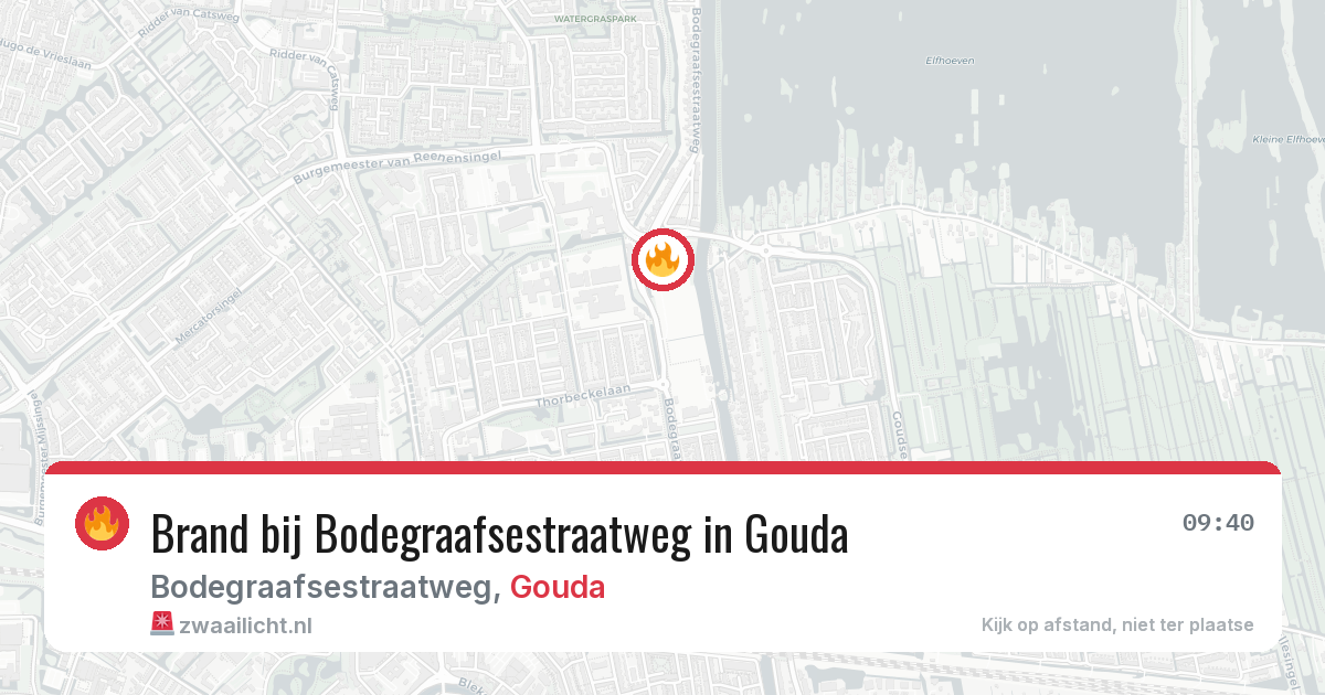 Brand bij Bodegraafsestraatweg in Gouda — 5 apr 2026