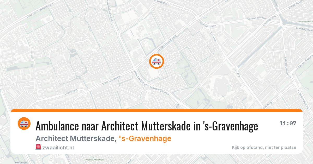 Ambulance naar Architect Mutterskade in 's-Gravenhage — 20 jun 2026