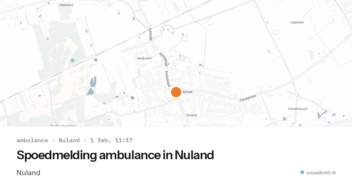 Spoedmelding ambulance in Nuland — 1 feb 2026