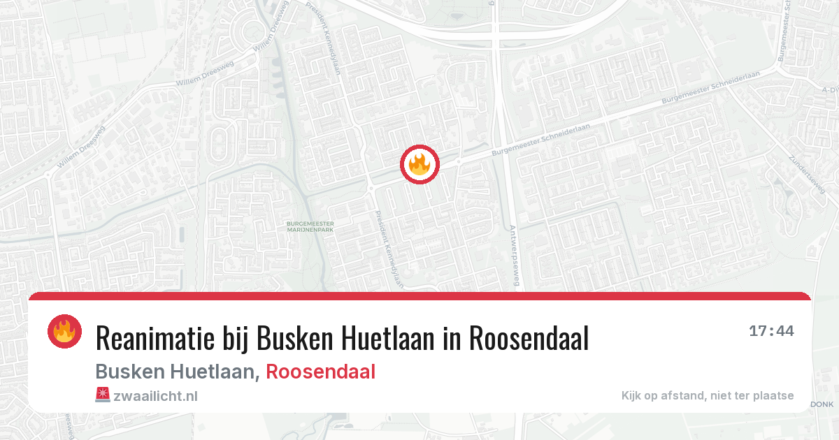 Reanimatie bij Busken Huetlaan in Roosendaal — 8 jul 2026