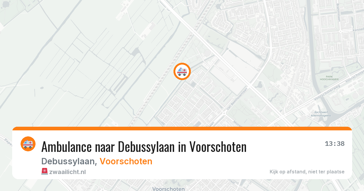 Ambulance naar Debussylaan in Voorschoten — 3 aug 2026