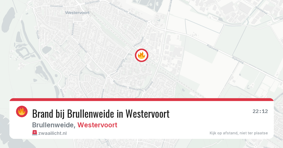 Brand bij Brullenweide in Westervoort — 4 mei 2026