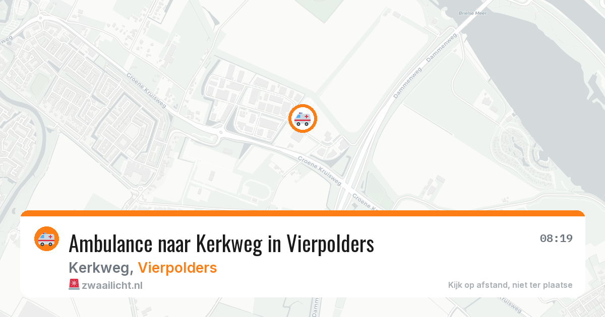 Ambulance naar Kerkweg in Vierpolders — 6 jul 2026
