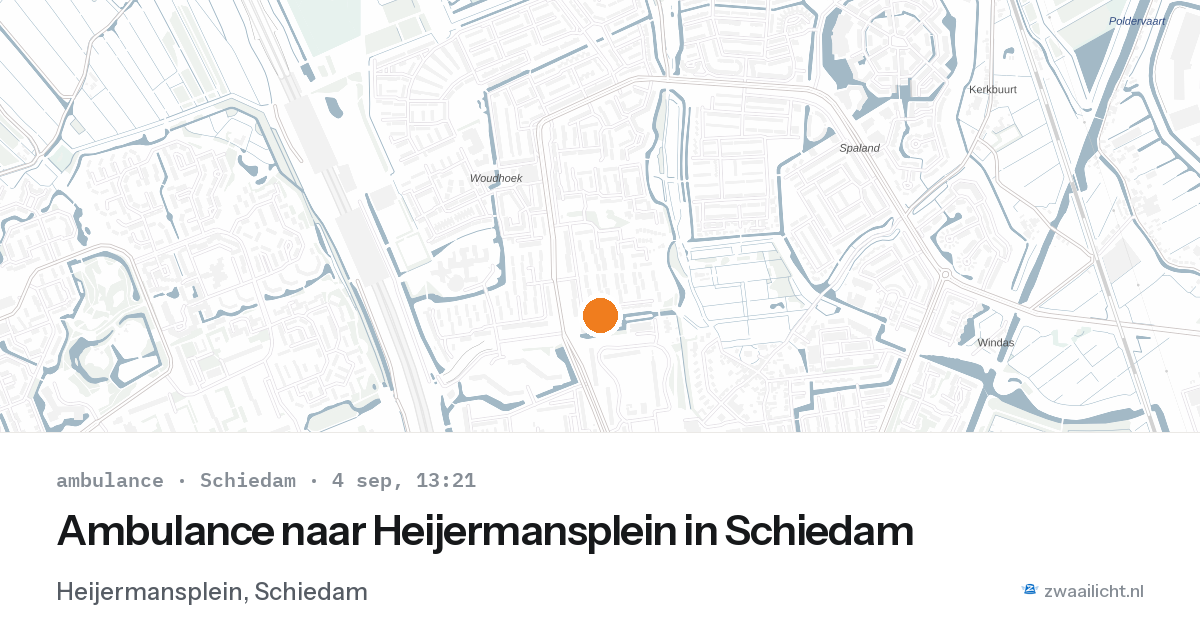 Ambulance naar Heijermansplein in Schiedam — 4 sep 2026