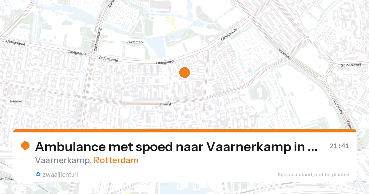 Ambulance met spoed naar Vaarnerkamp in Rotterdam — 27 aug 2026