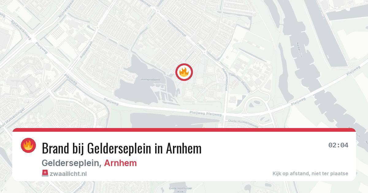 Brand bij Gelderseplein in Arnhem — 10 aug 2026