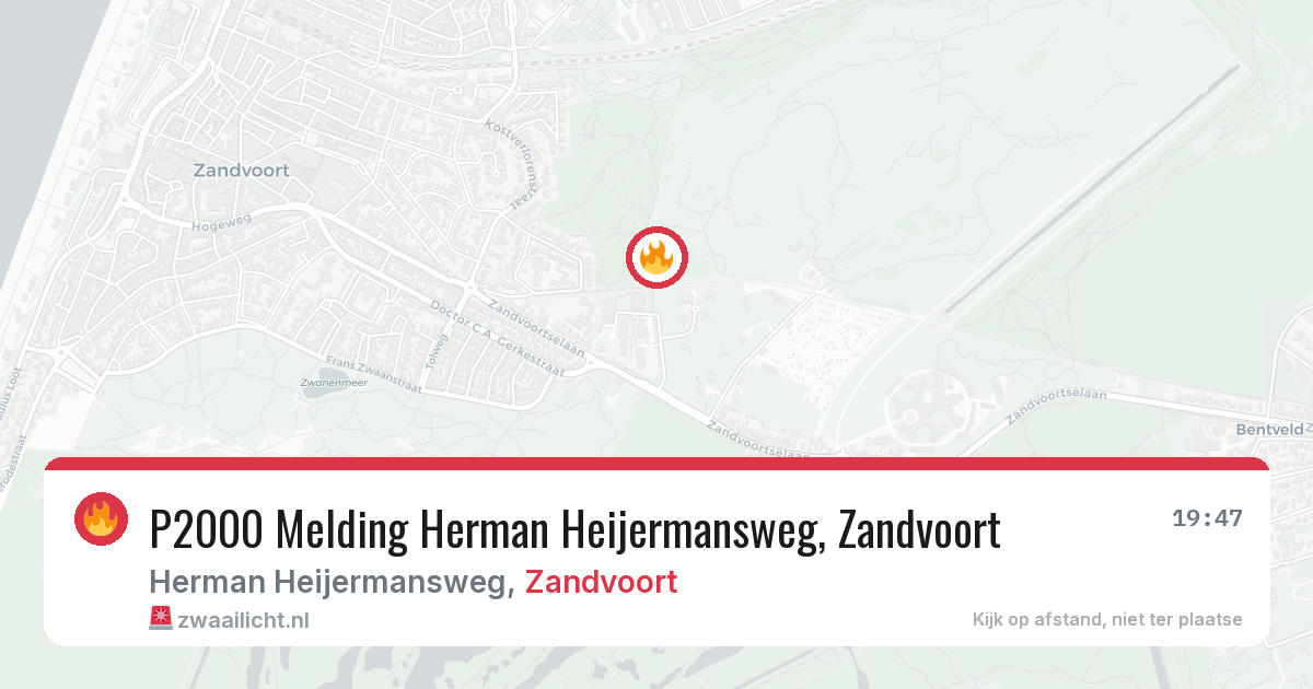 P2000 Melding Herman Heijermansweg, Zandvoort — 1 jul 2026