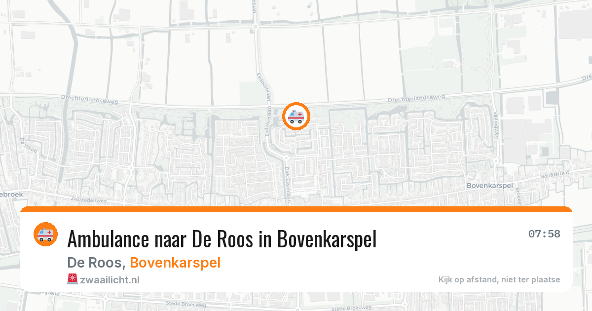 Ambulance naar De Roos in Bovenkarspel — 12 jul 2026