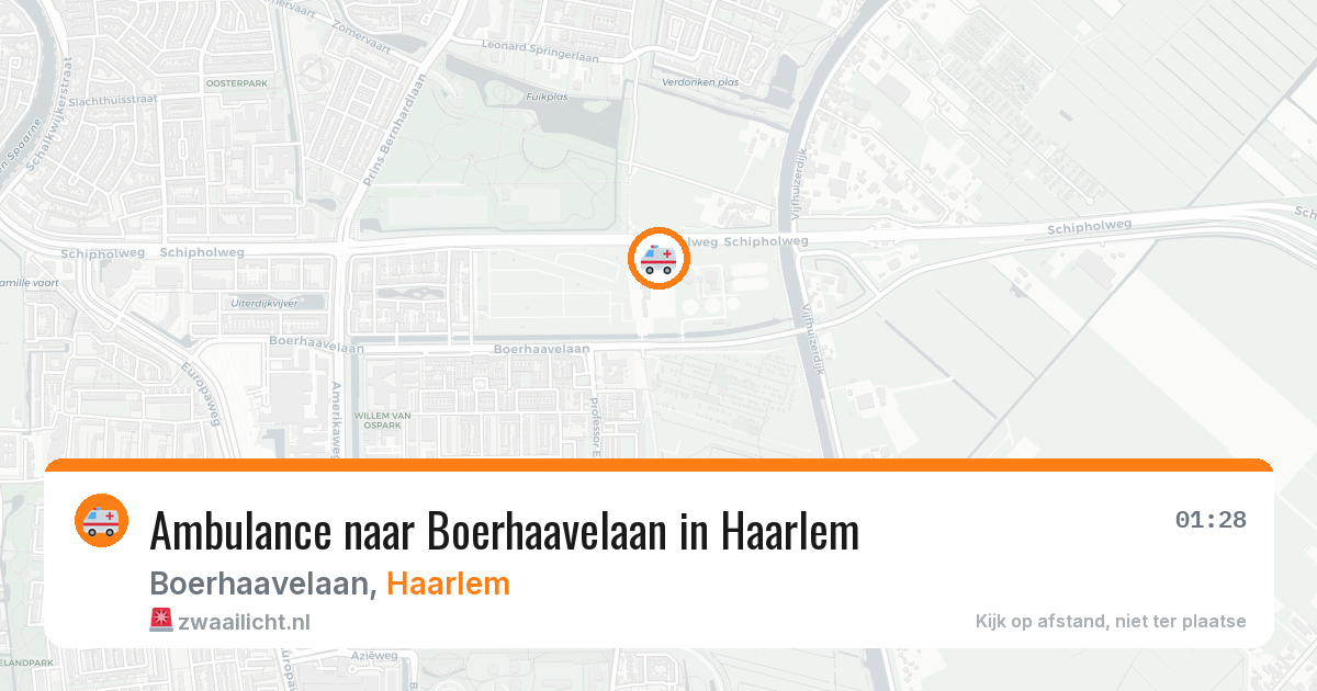 Ambulance naar Boerhaavelaan in Haarlem — 10 jul 2026