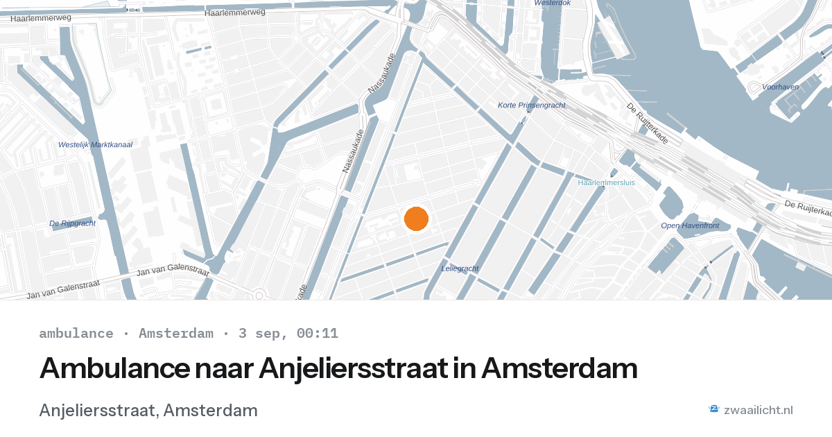 Ambulance naar Anjeliersstraat in Amsterdam — 2 sep 2026
