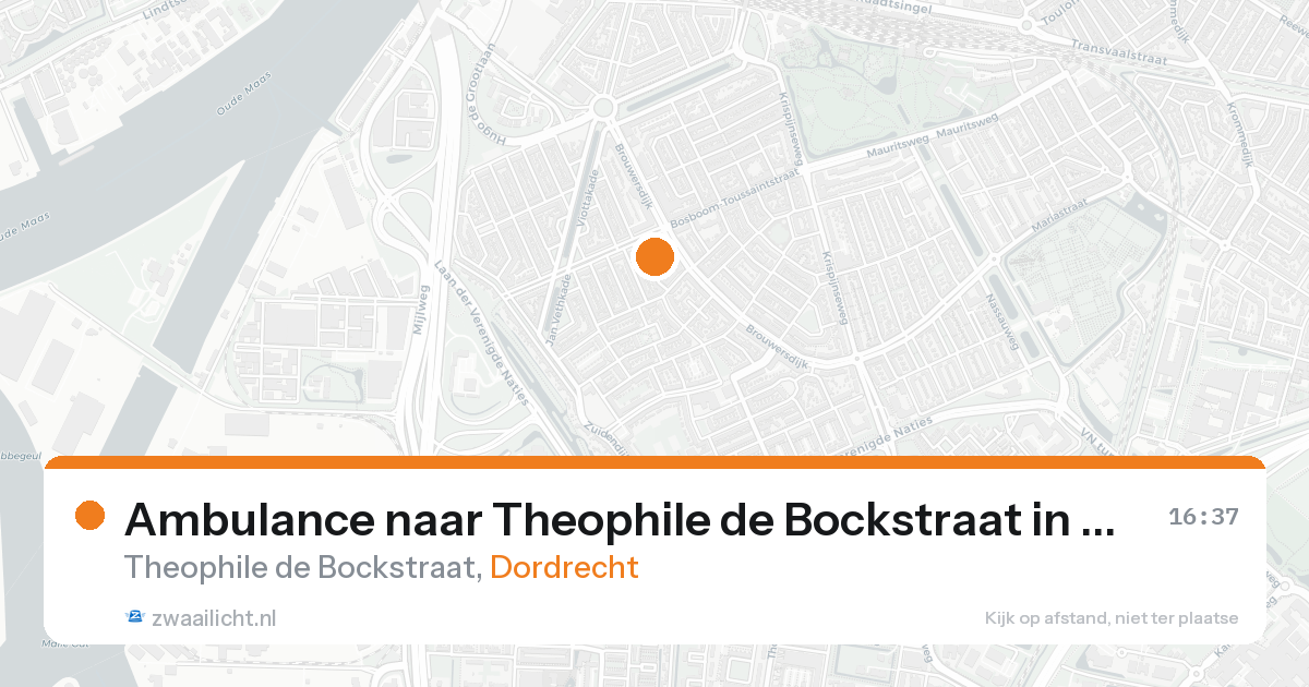 Ambulance naar Theophile de Bockstraat in Dordrecht — 15 aug 2026