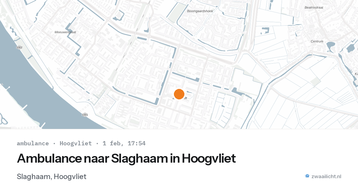 Ambulance naar Slaghaam in Hoogvliet — 1 feb 2026