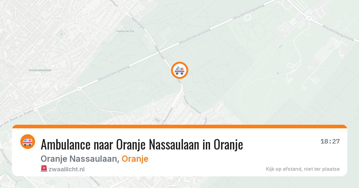 Ambulance naar Oranje Nassaulaan in Oranje — 19 mei 2026