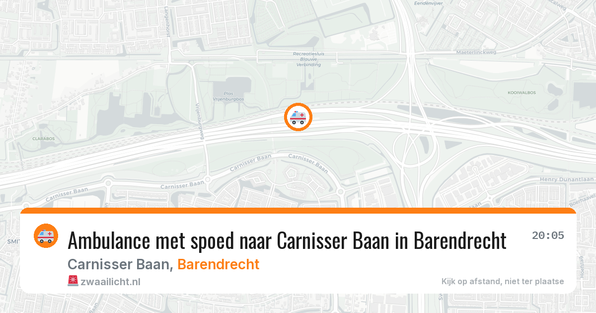 Ambulance met spoed naar Carnisser Baan in Barendrecht — 9 jun 2026