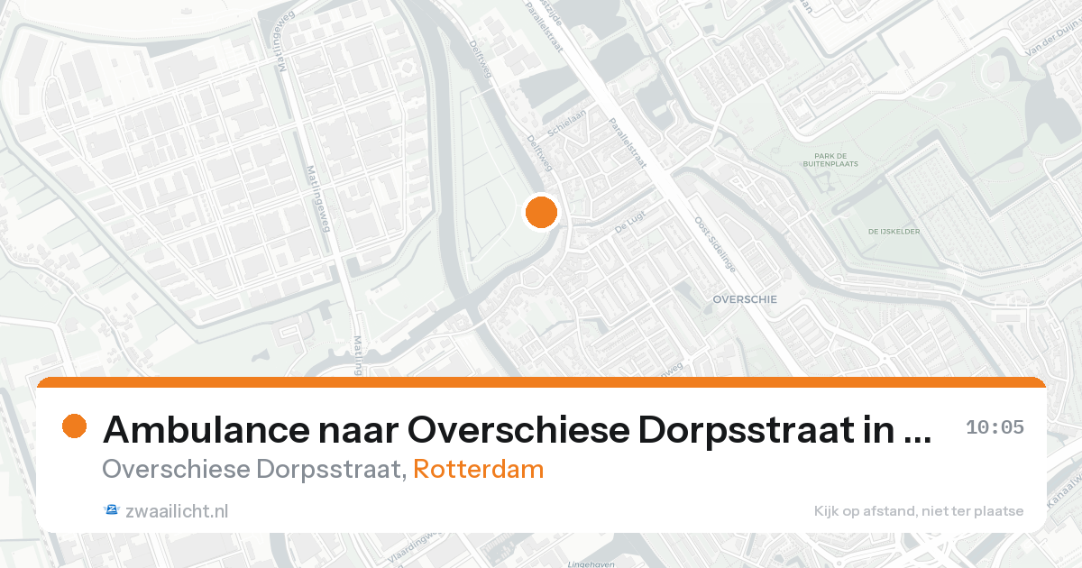 Ambulance naar Overschiese Dorpsstraat in Rotterdam — 16 aug 2026