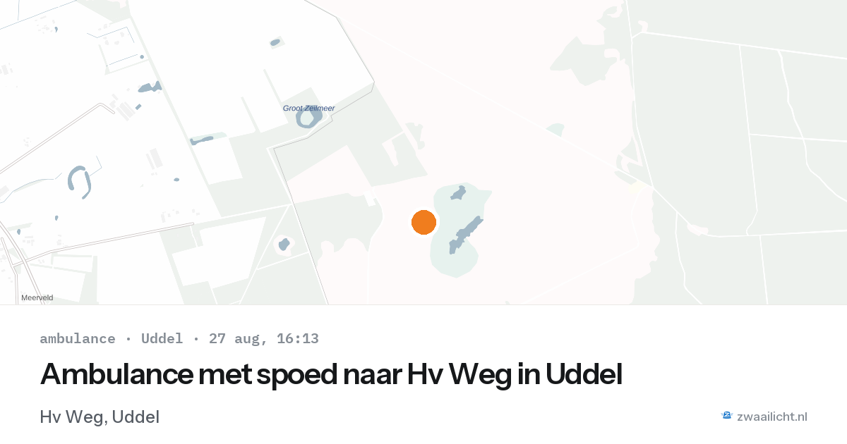 Ambulance met spoed naar Hv Weg in Uddel — 27 aug 2026