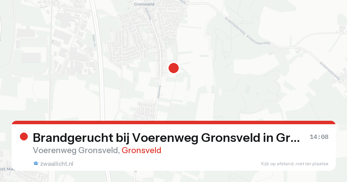 Brandgerucht bij Voerenweg Gronsveld in Gronsveld — 19 aug 2026