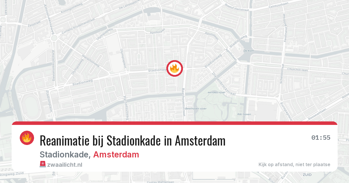 Reanimatie bij Stadionkade in Amsterdam — 3 apr 2026
