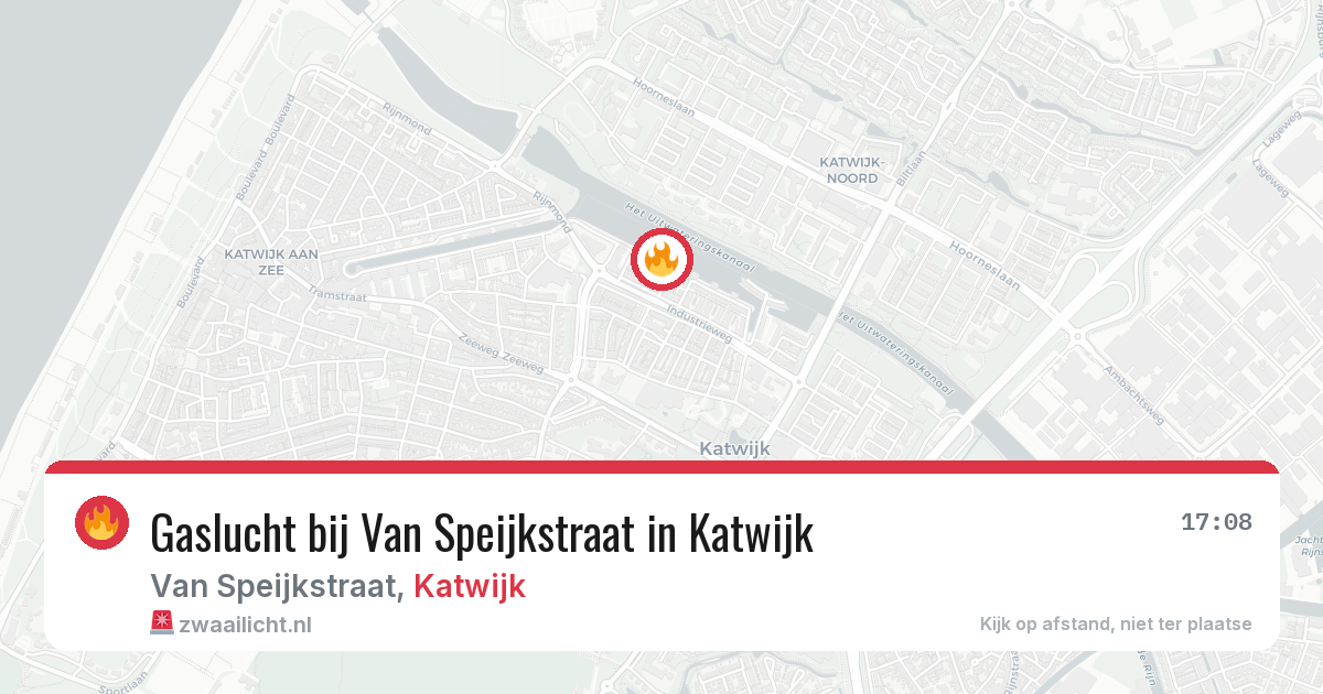 Gaslucht bij Van Speijkstraat in Katwijk — 9 jun 2026