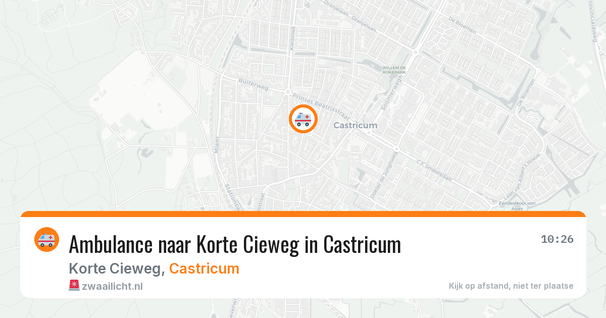 Ambulance naar Korte Cieweg in Castricum — 11 aug 2026