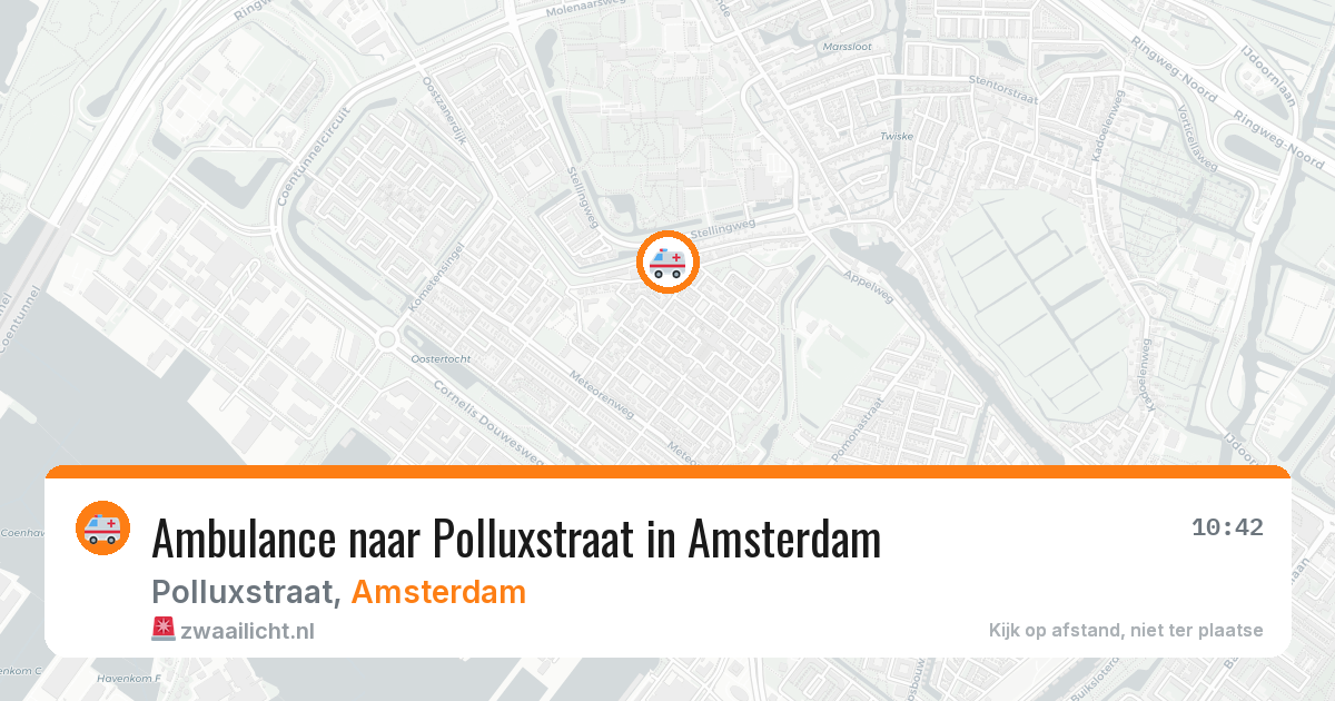 Ambulance naar Polluxstraat in Amsterdam — 12 jun 2026