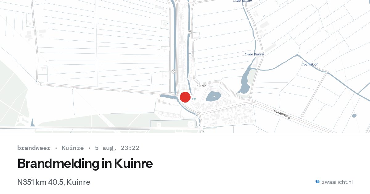 Brandmelding in Kuinre — 5 aug 2026