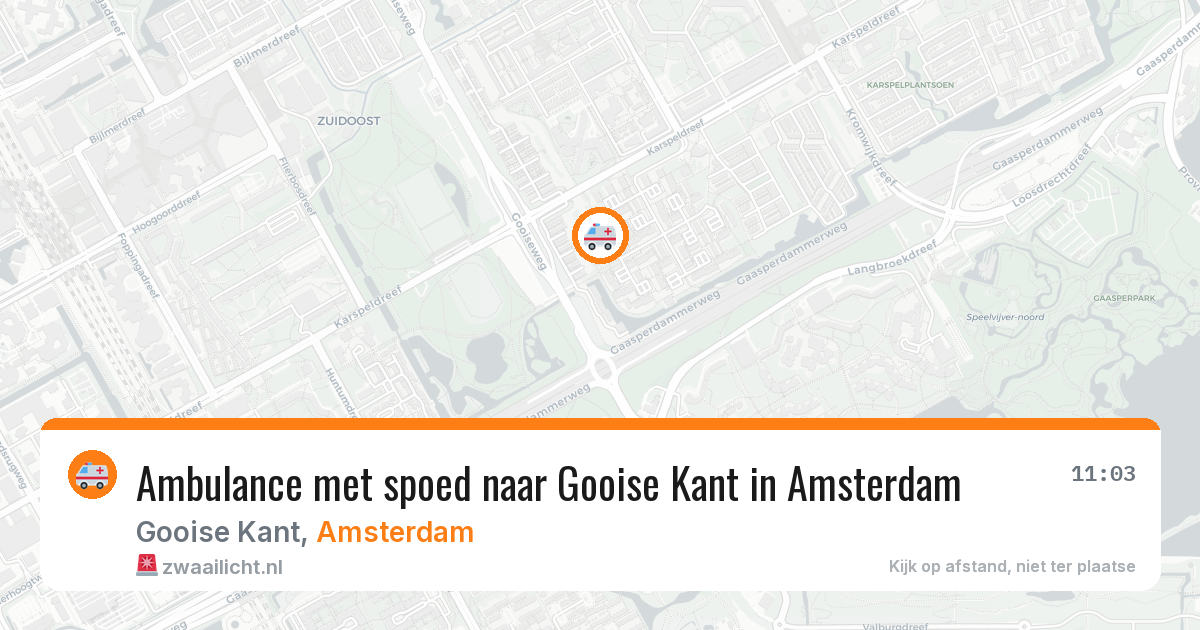 Ambulance met spoed naar Gooise Kant in Amsterdam — 30 jan 2026