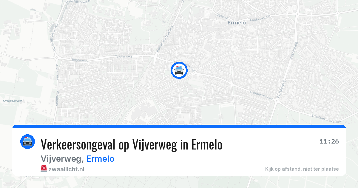 Verkeersongeval op Vijverweg in Ermelo — 23 jun 2026