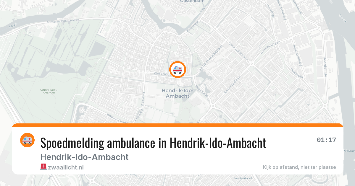 Spoedmelding ambulance in Hendrik-Ido-Ambacht — 20 jun 2026
