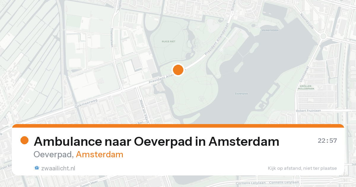 Ambulance naar Oeverpad in Amsterdam — 21 aug 2026