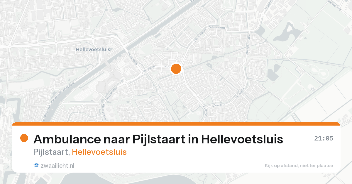 Ambulance naar Pijlstaart in Hellevoetsluis — 29 mei 2026